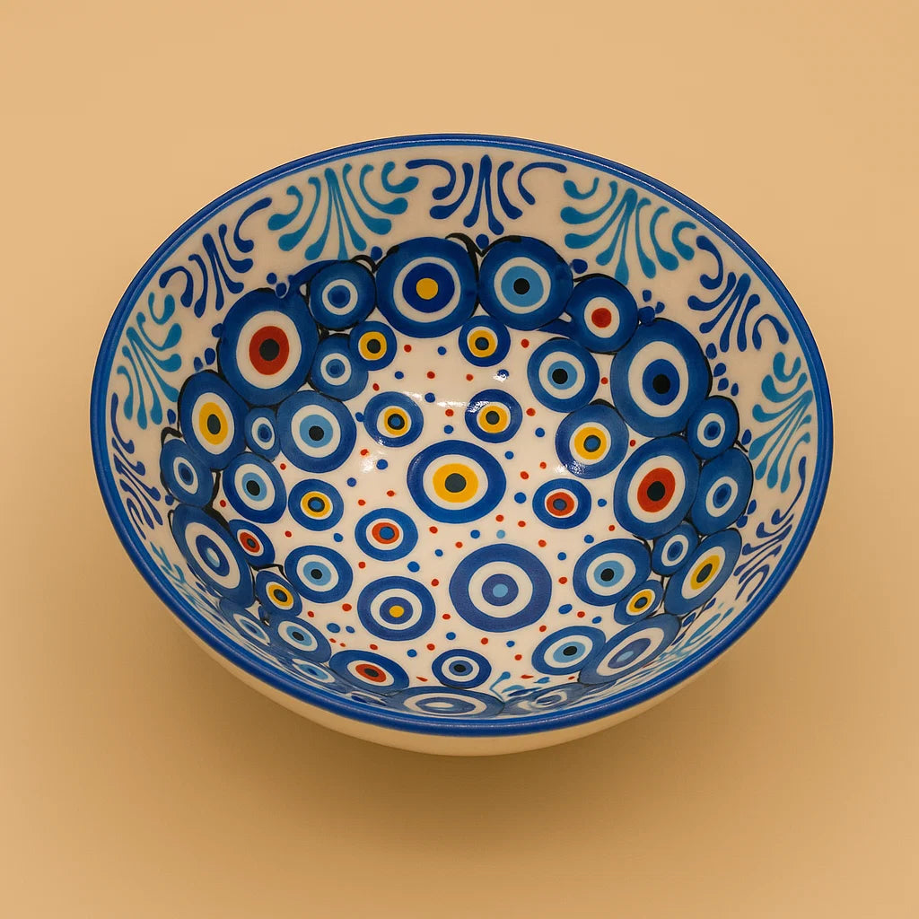 Hand-Painted Turkish 6" Ceramic Bowl