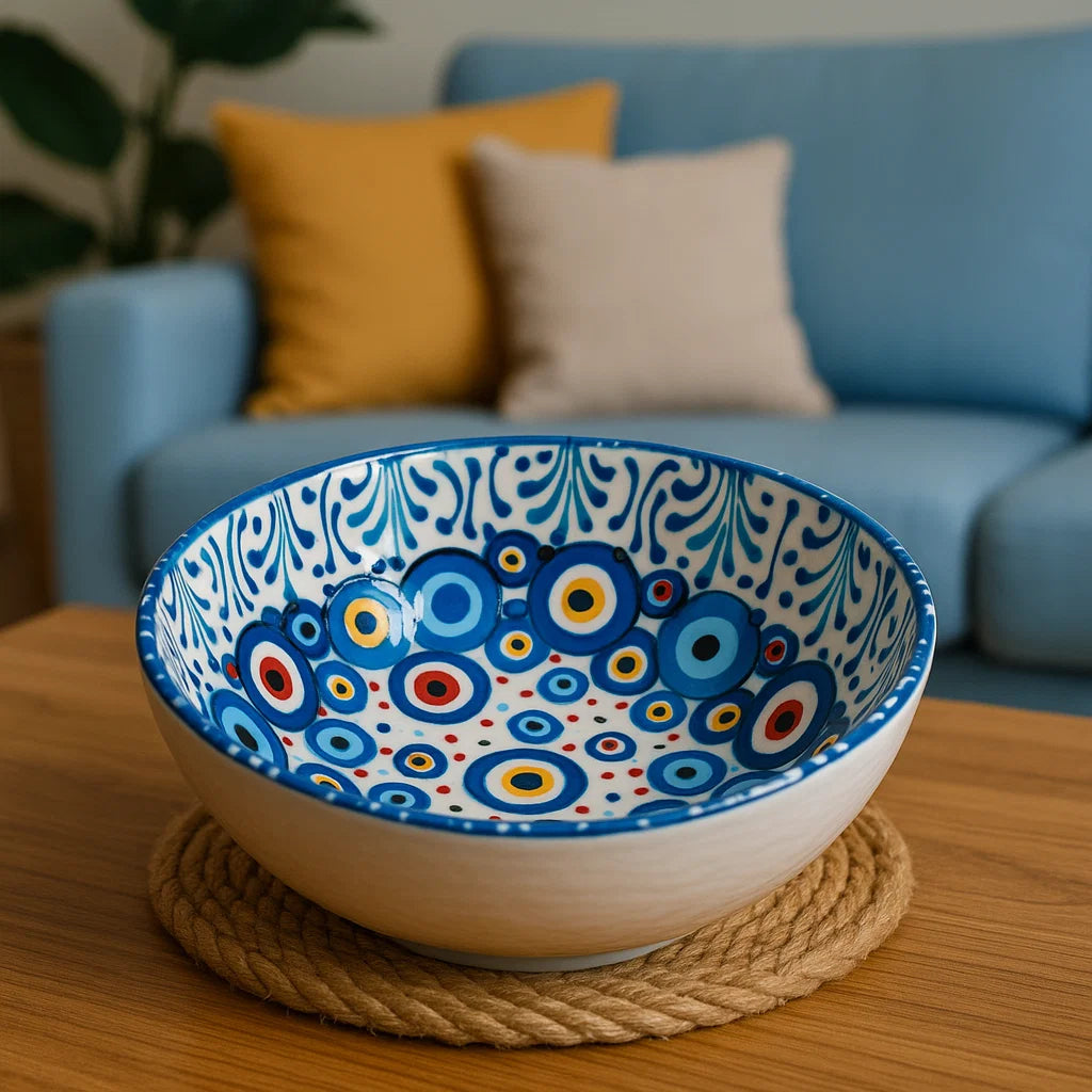 Hand-Painted Turkish 6" Ceramic Bowl