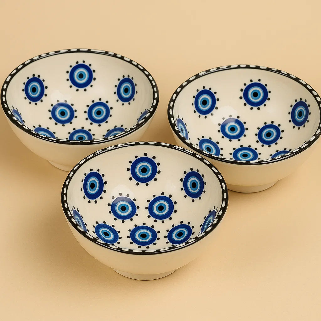6-Piece Handmade Ceramic Serving Set – Elegant Bowls & Tray for Dining