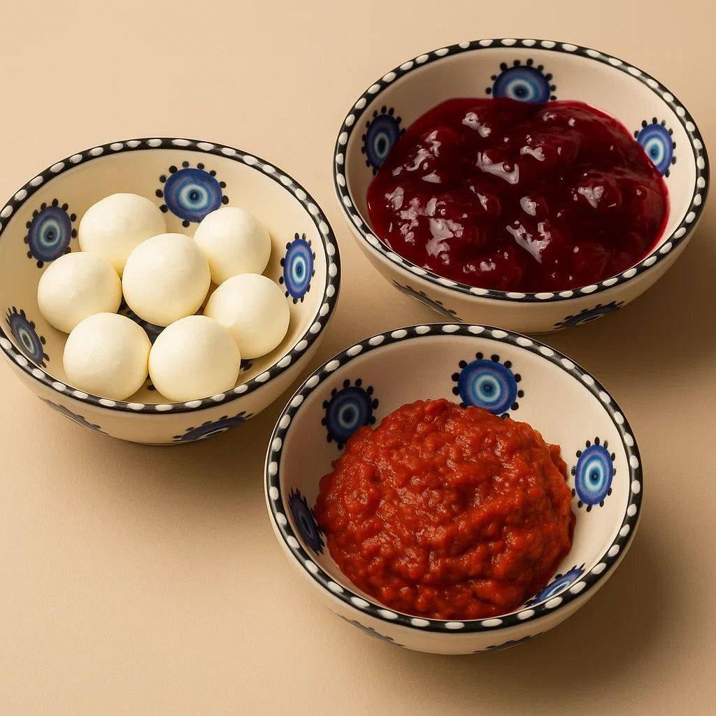 6-Piece Handmade Ceramic Serving Set – Elegant Bowls & Tray for Dining