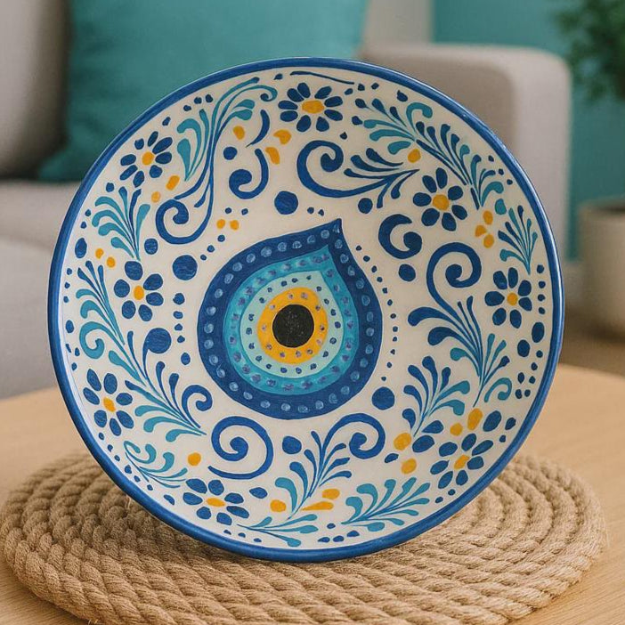 Large Soup 6" Bowl for Decor for table hand painted family gift to simple design Decorative Pottery large Bowl for kitchen