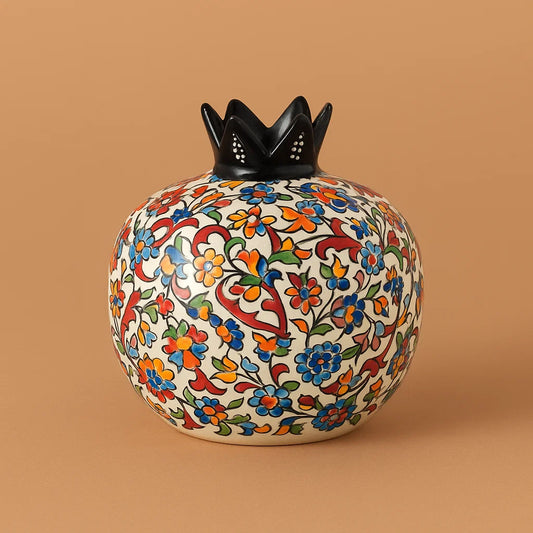 Ceramic Pomegranate Vase – Garden Bloom Floral Iznik Style Decor